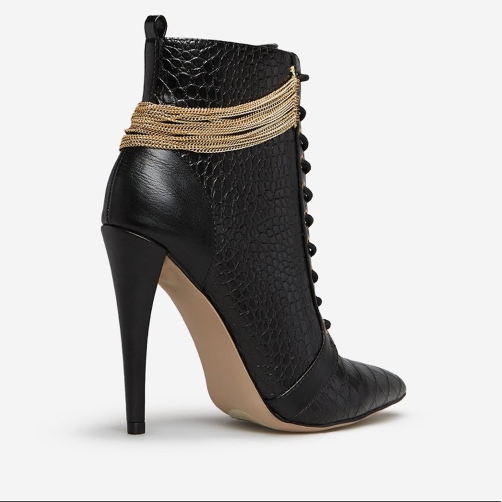 CHAIN DETAIL STILETTO BOOTIE - Picture 2 of 4
